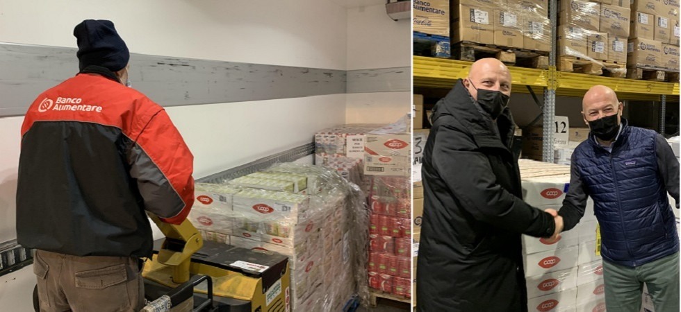 Più di 3 mila bottiglie di latte e migliaia di confezioni di legumi